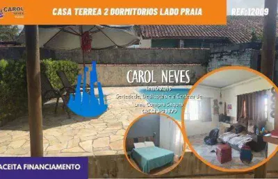 Casa terrea 2 dormitorios lado praia financiamento bancario itanhaem