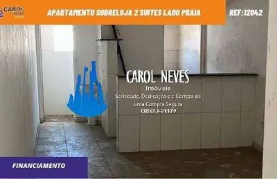 Apartamento sobreloja 2 suites lado praia financiamento bancario itanhaem