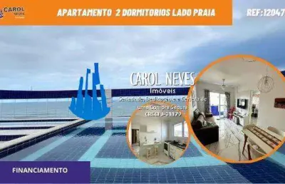 Apartamento 2 dormitorios piscina lado praia financiamento mongagua