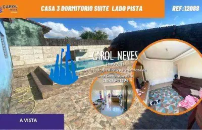 Casa edicula 3 dormitorios suite lado pista a vista mongagua