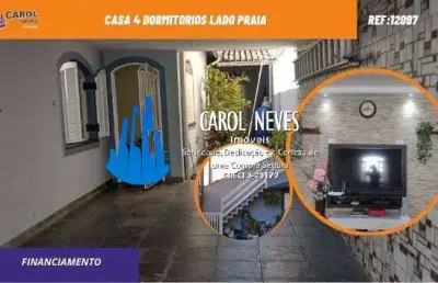 Casa 4 dormitorios lado praia financiamento bancario itanhaem