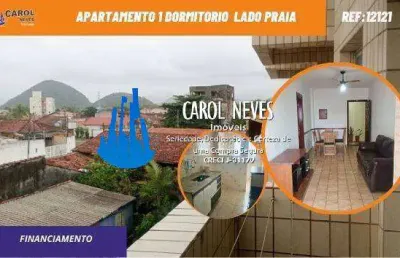 Apartamento 1 dormitorio lado praia financiamento mongagua