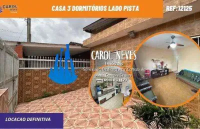 Casa 3 dormitorios locacao definitiva lado pista mongagua
