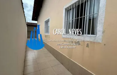 Casa geminada 2 dormitorios churraqueira lado pista financiamento mongagua
