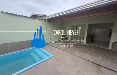 Casa nova 2 dormitorios piscina lado praia financiamento mongagua