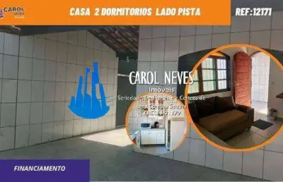 Casa 2 dormitorios suite lado pista financiamento mongagua