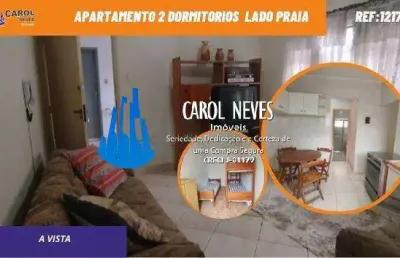 Apartamento 2 dormitorios lado praia a vista praia grande