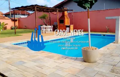 Casa 4 dormitorios piscina lado praia a vista itanhaem