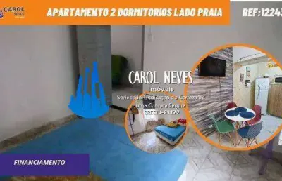 Apartamento 1 dormitorio lado praia financiamento mongagua