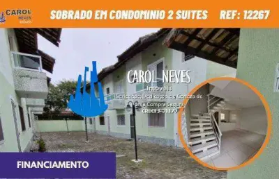 Sobrado em condominio 2 suites financiamento bancario itanhaem
