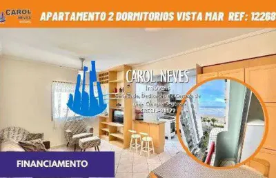 Apartamento 2 dormitorios vista mar financiamento bancario praia grande