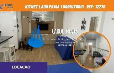 Locacao kitnet lado praia 1 dormitorio praia grande