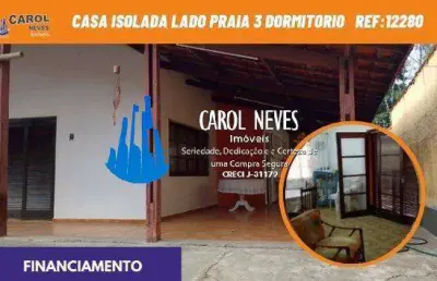 Casa isolada lado praia 3 dormitorios financiamento bancario itanhaem