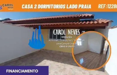 Casa 2 dormitorios lado praia financiamento bancario itanhaem