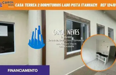 Casa 2 dormitorios 1 suite piscina lado pista financiamento itanhaem