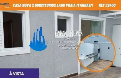 Casa nova condominio 2 dormitorios lado praia repasse cibratel ii itanhaem
