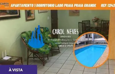 Apartamento 1 dormitorio piscina lado praia venda praia grande