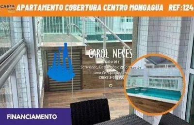 Apartamento cobertura 4 dormitorios lado praia financiamento mongagua