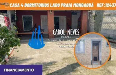 Casa 4 dormitorios churrasqueira lado praia financiamento mongagua
