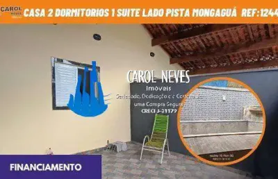 Casa 2 dormitorios 1 suite piscina lado pista financiamento mongagua