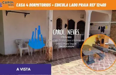 Casa 4 dormitorios 2 suite edicula lado praia a vista mongagua