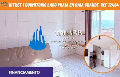Kitnet 1 dormitorio lado praia financiamento bancario praia grande