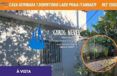 Casa geminada 1 dormitorio lado praia a vista itanhaem