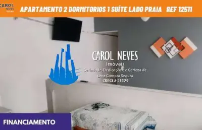 Apartamento 2 dormitorios lado praia financiamento bancario mongagua
