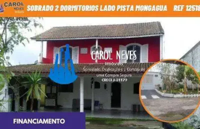 Sobrado 2 dormitórios churrasqueira lado pista financiamento mongaguá