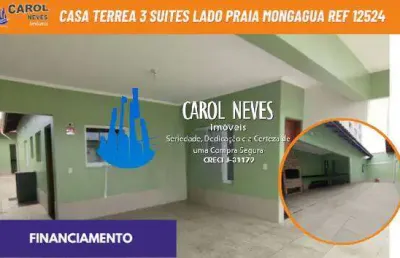 Casa terrea 3 suites lado praia financiamento bancario mongagua