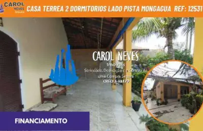 Casa terrea 2 dormitorios lado pista financiamento bancario mongagua