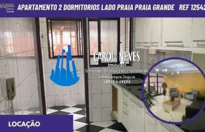Apartamento 2 dormitorios 1 suite lado praia locacao praia grande