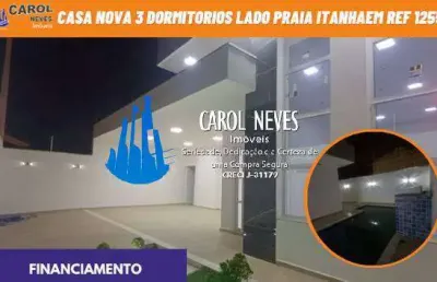 Casa nova 3 dormitorios alto padrao financiamento bancario itanhaem