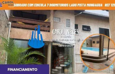 Casa 7 dormitorios 2 suite piscina lado praia financiamento mongagua