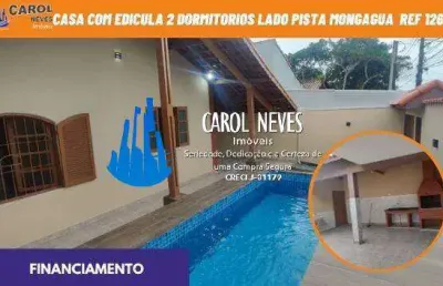 Casa terrea 2 dormitorios 1 suite piscina lado pista financiamento mongagua