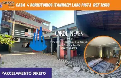 Casa isolada 4 dormitorios itanhaem lado praia parcelamento direto