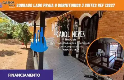 Sobrado lado praia 6 dormitorios financiamento bancario peruibe