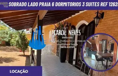 Sobrado locacao lado praia 6 dormitorios 3 suites peruibe