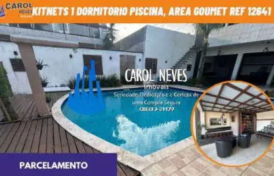 Kitnets 1 dormitorio area gourmet parcelamento direto lado praia itanhaem