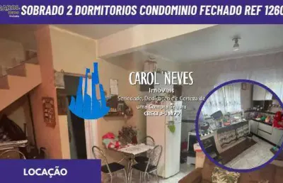 Sobrado locacao condominio fechado 2 dormitorios mongagua