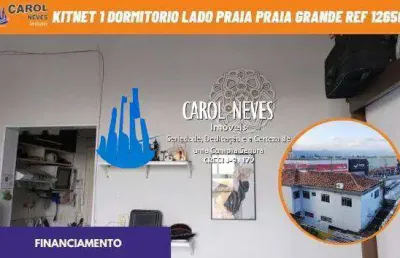 Kitnet 1 dormitorio lado praia fincanciamento praia grande