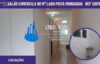 Salao comercial 90m² banheiro lado pista locacao mongagua
