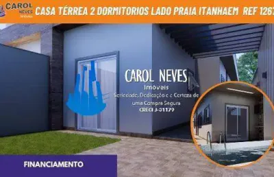 Casa terrea 2 dormitorios 1 suite piscina lado praia financiamento itanhaem