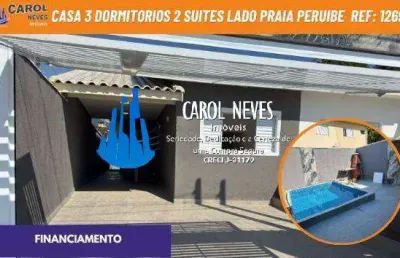 Casa nova 3 dormitorios 2 suites piscina lado praia financiamento peruibe