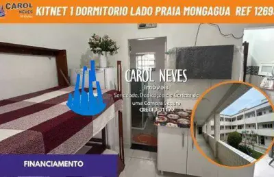 Kitnet condominio fechado lado praia financiamento mongaguá
