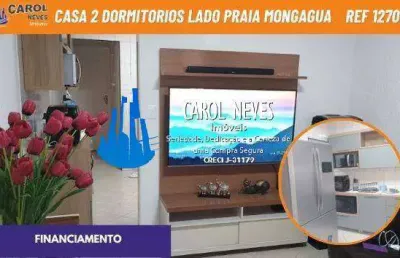 Casa terrea 2 dormitorios lado praia financiamento mongagua