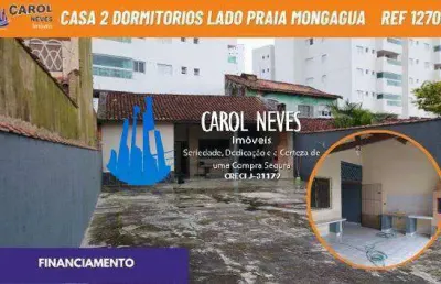 Casa 2 dormitorios grande garagem lado praia financiamento mongagua