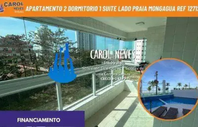 Apartamento 2 dormitorios 1 suite piscina lado praia financiamento mongagua