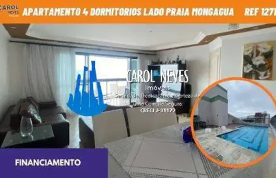Apartamento 4 dormitorios 1 suite piscina lado praia financiamento mongagua