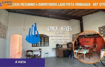 Casa mezanino 4 dormitorios edicula lado pista a vista mongagua